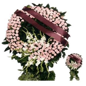 Kırçıllı Karanfil Cenaze Çelenk